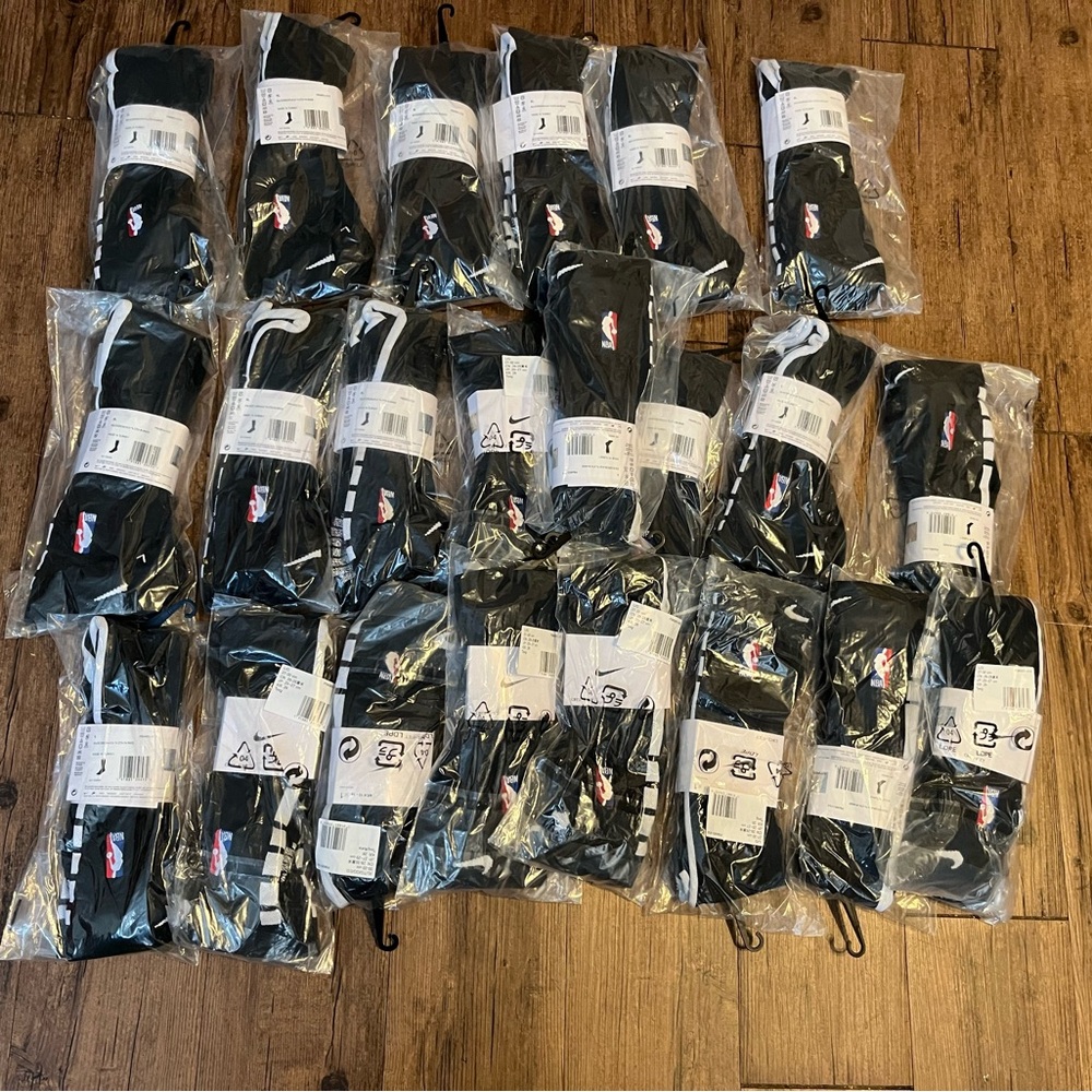 22 pairs of Nike socks
